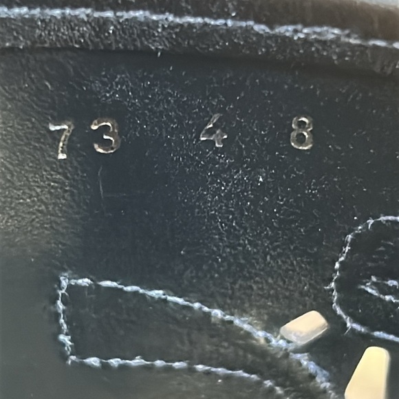 Brighton Revue Catch The Moon Black Leather Beaded Slip-On High Heel Sandals - Picture 9 of 11